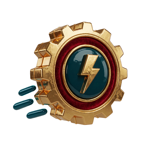 Guldtandhjul med lynsymbol, der illustrerer hurtig behandling af udbetalinger hos Goldbet